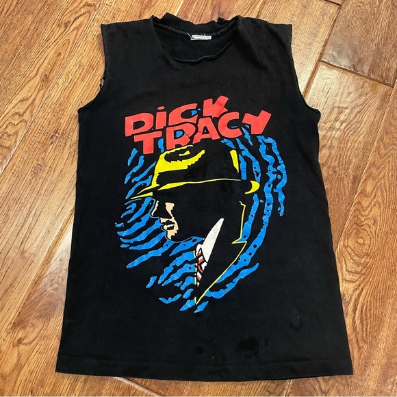 Vintage RARE Disney Dick Tracy Muscle t-shirt AS IS Small - Picture 3 of 5